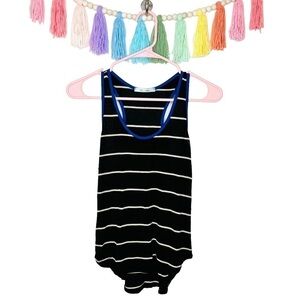 Blu Planet Soft Stripe Razorback Lightweight Tank Top Size Extra Small